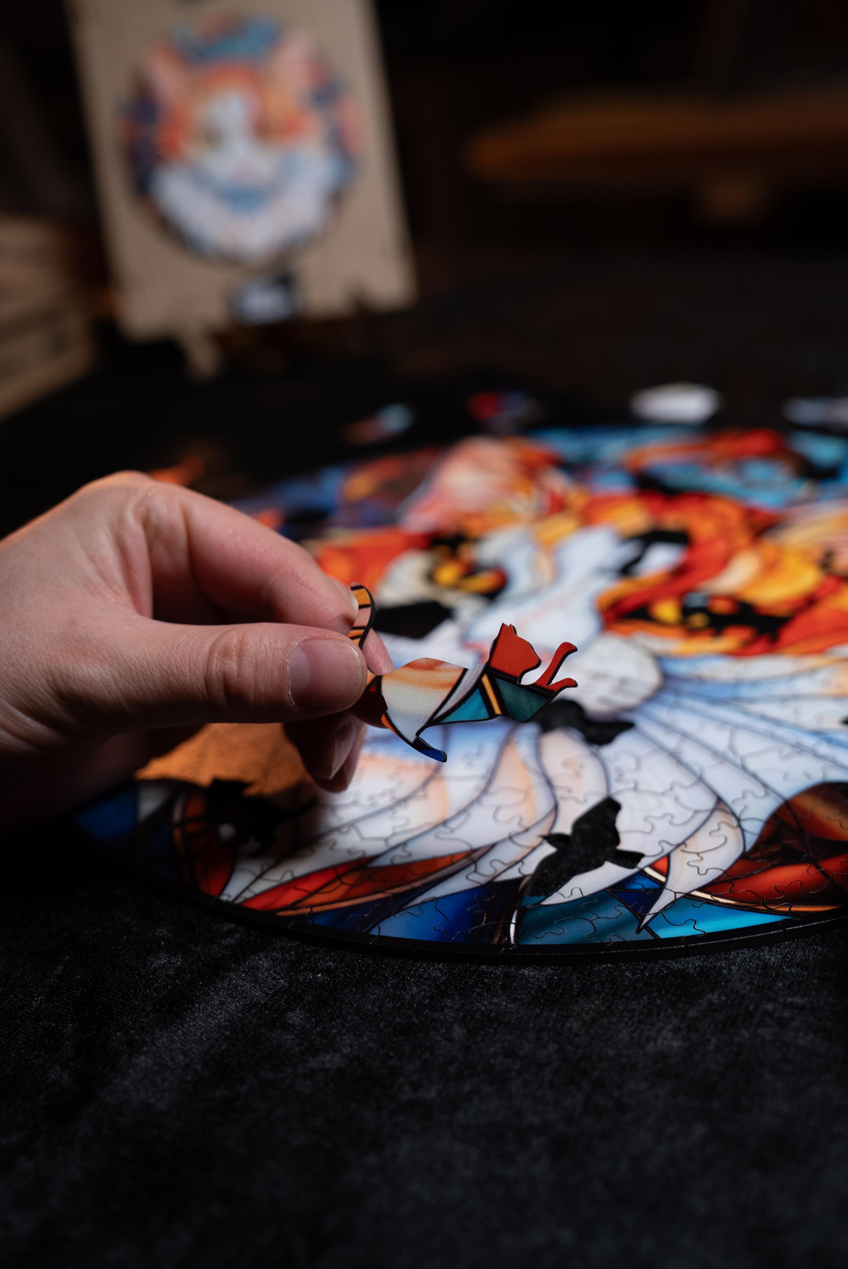 Vitray Kedi | Ahşap Puzzle