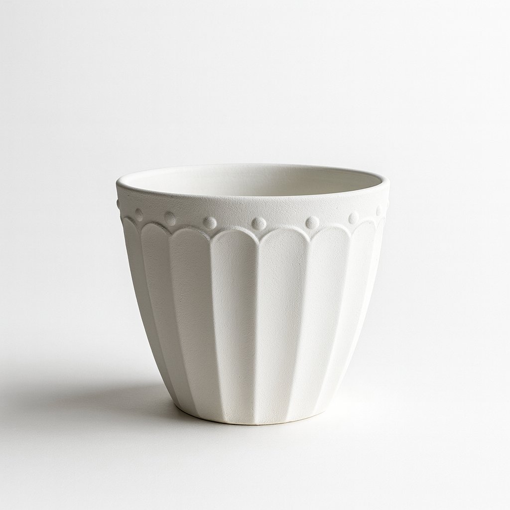 Lotus Saksı - Seramik Bisküvi