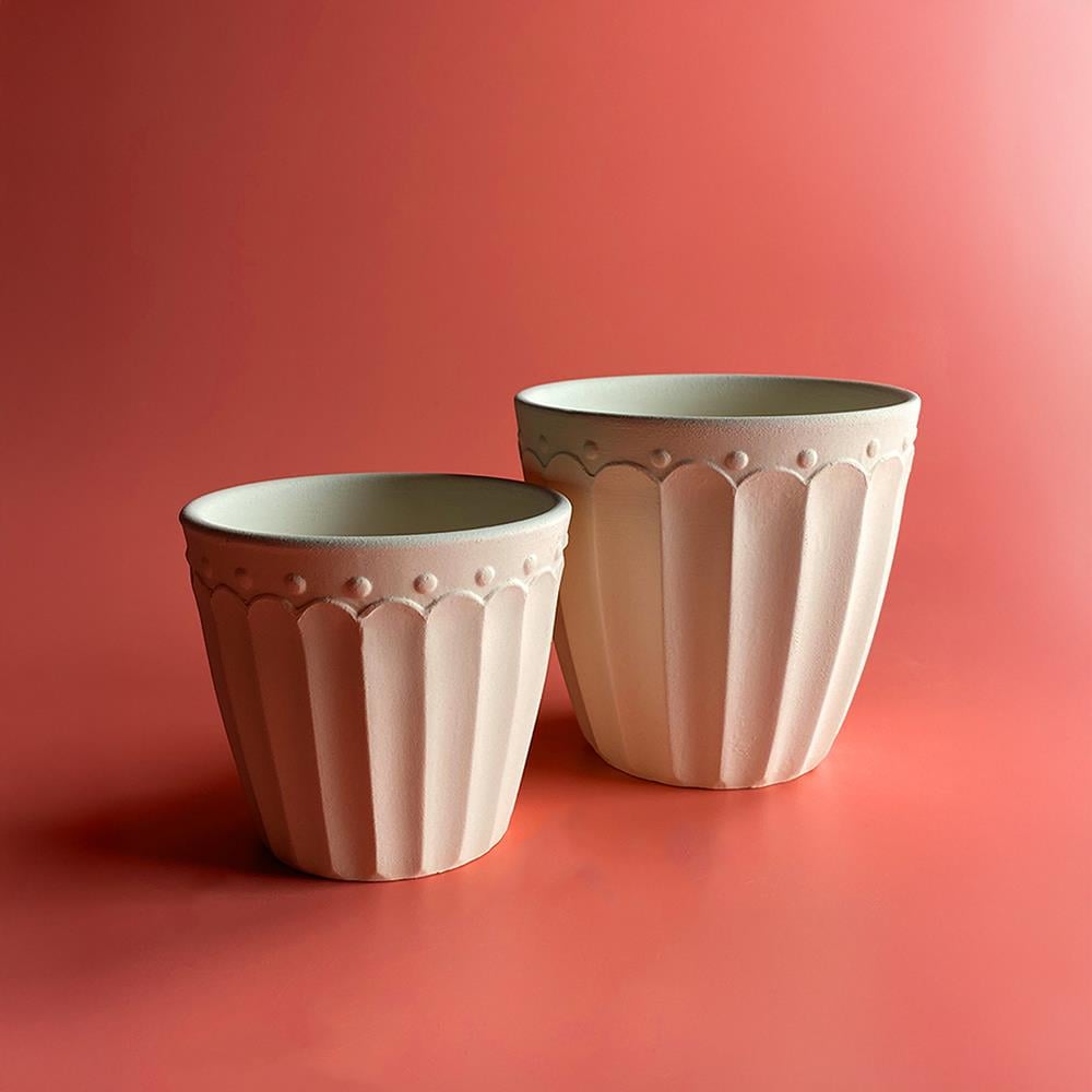 Lotus Saksı - Seramik Bisküvi