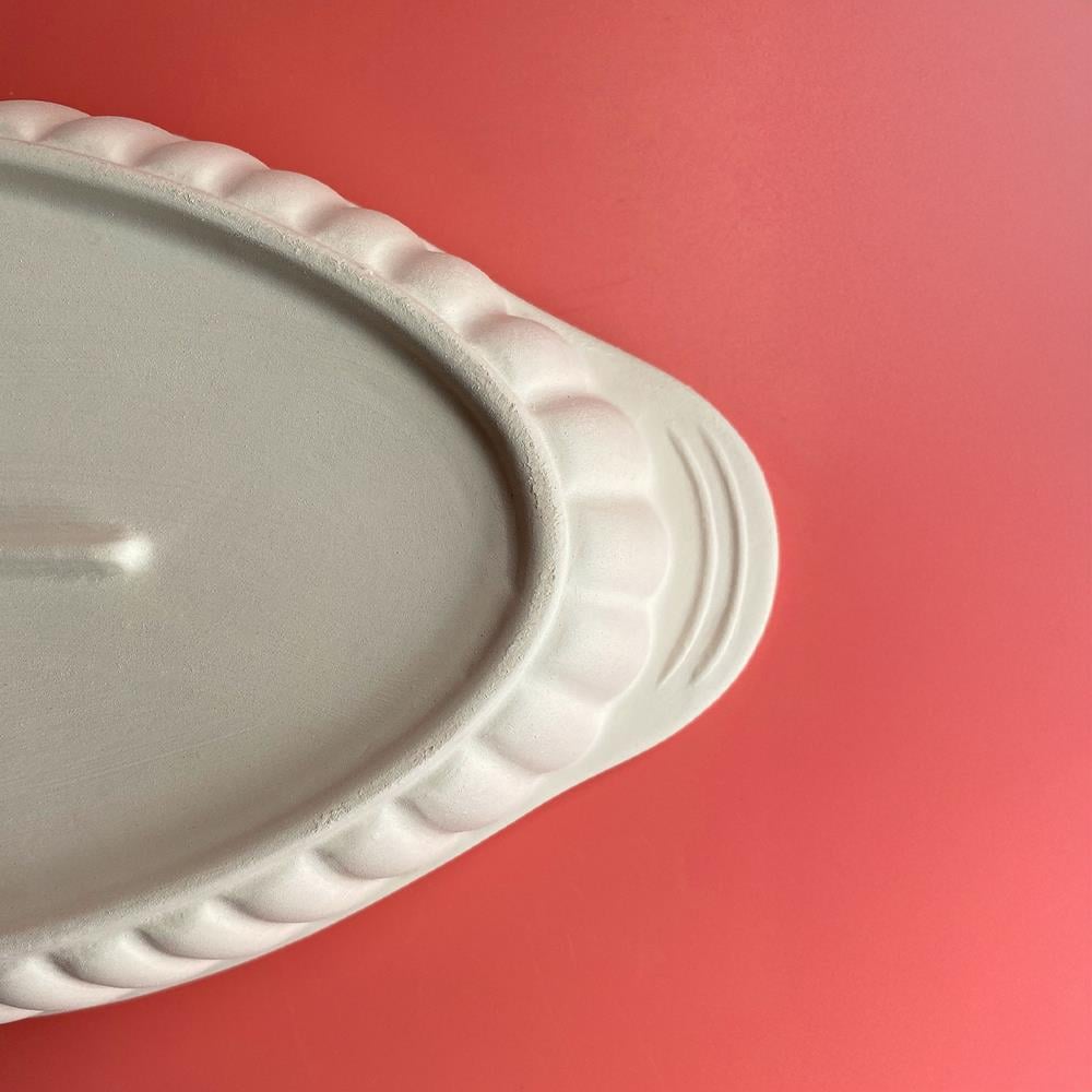 Oval Fırın Kabı - Seramik Bisküvi