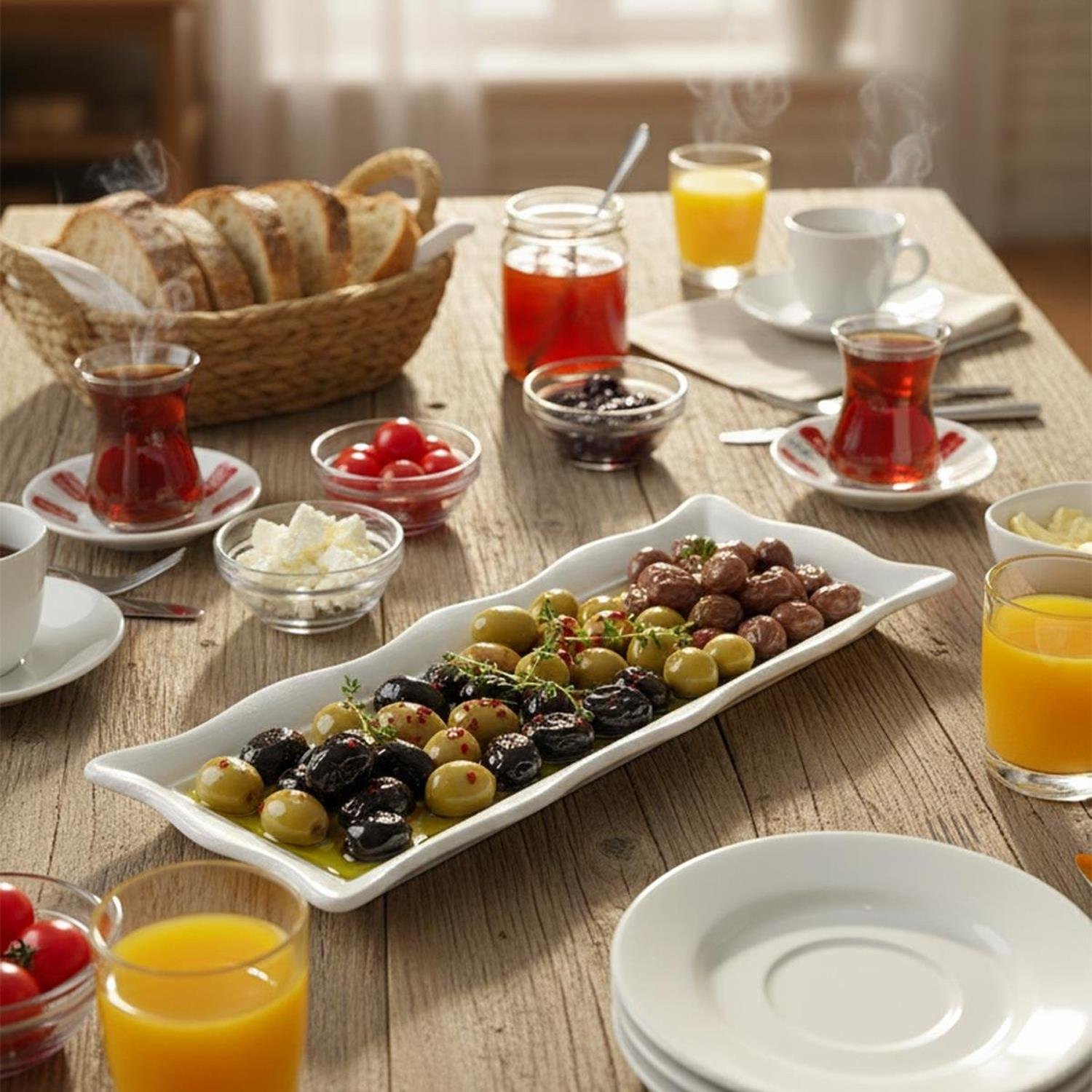 Tırtıklı Tepsi Seramik Bisküvi