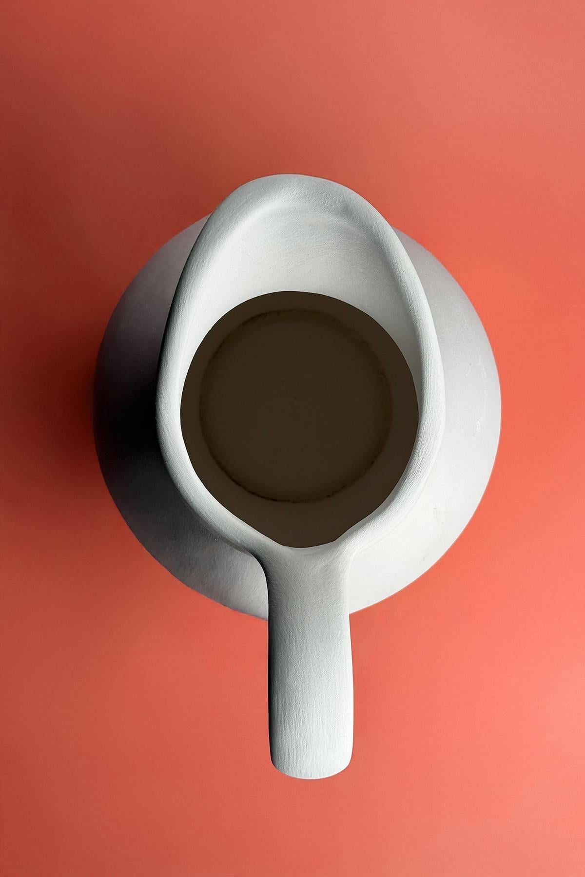 XL Jug Sürahi Seramik Bisküvi