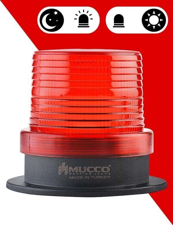 5 Mod Buzzer Sensörlü Tepe Lambası 85-260V AC/DC - SNT-125-B-ND