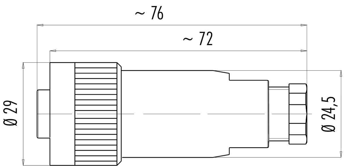 99 4226 00 07 Binder IP67 7 Pin Dişi Konnektör