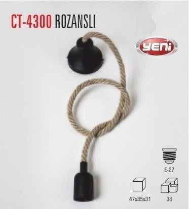 Cata Rustik Rozanslı Askı Duy CT-4300 - 1 Metre
