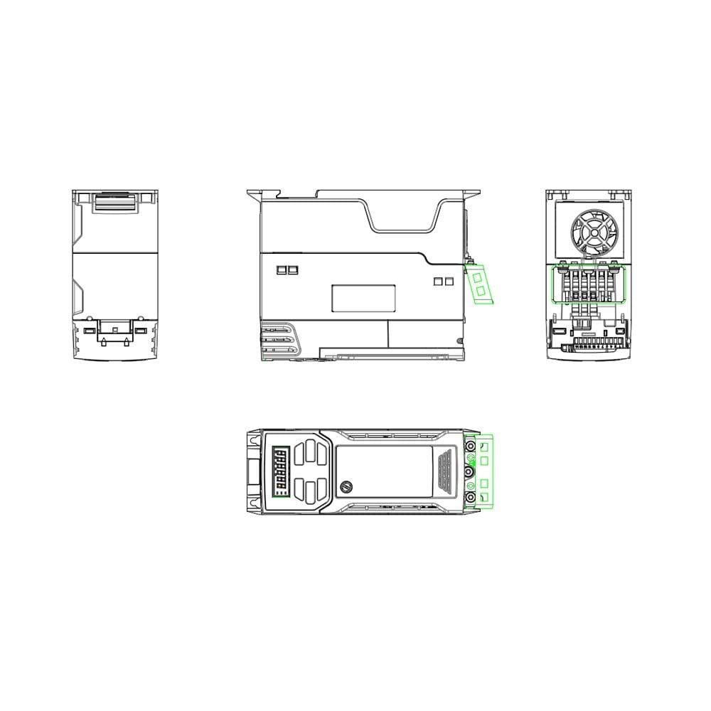 Control Techniques 1,5 Kw Sürücü 4,1 A, 2 HP Kontrol Teknik