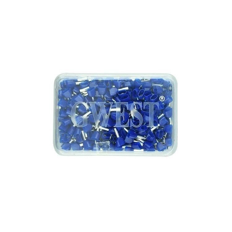 Gwest CYA-2.5mm Çift Girişli Kablo Yüksük - ikili Pabuç 250 ad.