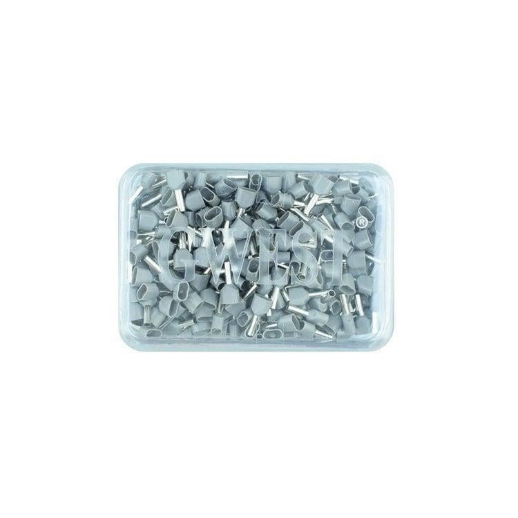 Gwest CYF-2.5mm Çift Girişli Kablo Yüksük - ikili Pabuç 250 ad.