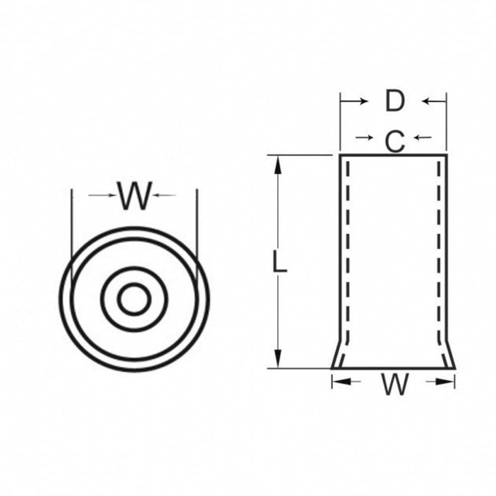 Gwest KY-50.00 mm İzolesiz Kablo Pabucu - 50 ad.