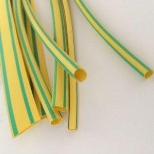 Gwest Sarı Yeşil Isı ile Daralan Makaron 20 mm 100 mt.