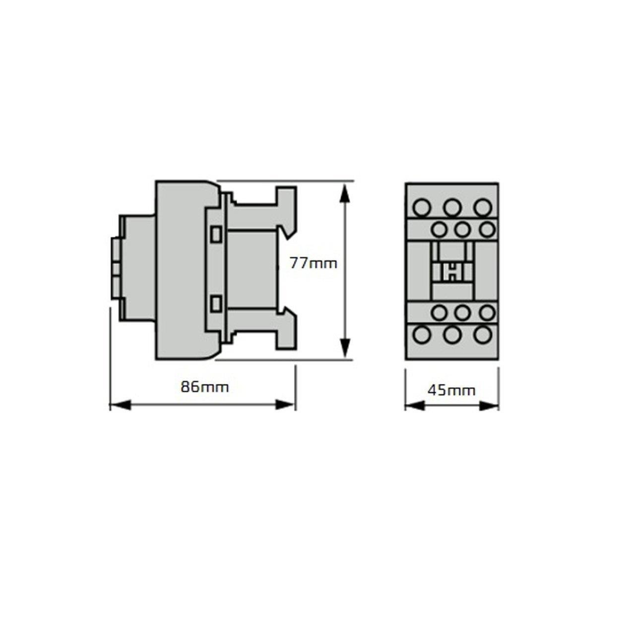 LC1D09B7 9A (4 KW) 24V AC Bobinli Trifaze Güç Kontaktörü