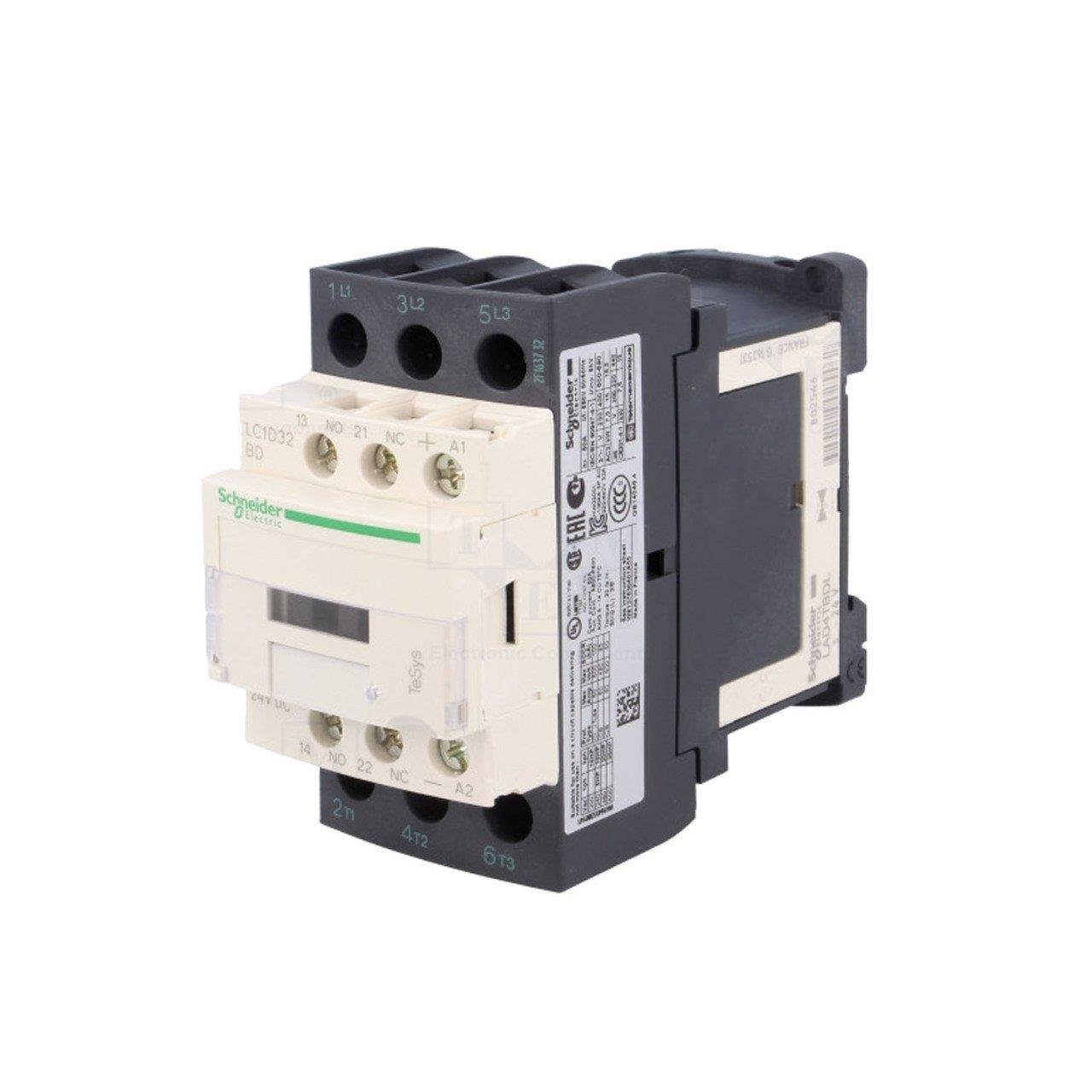 LC1D32BD 32A (15 KW) 24V DC Bobinli Trifaze Güç Kontaktörü