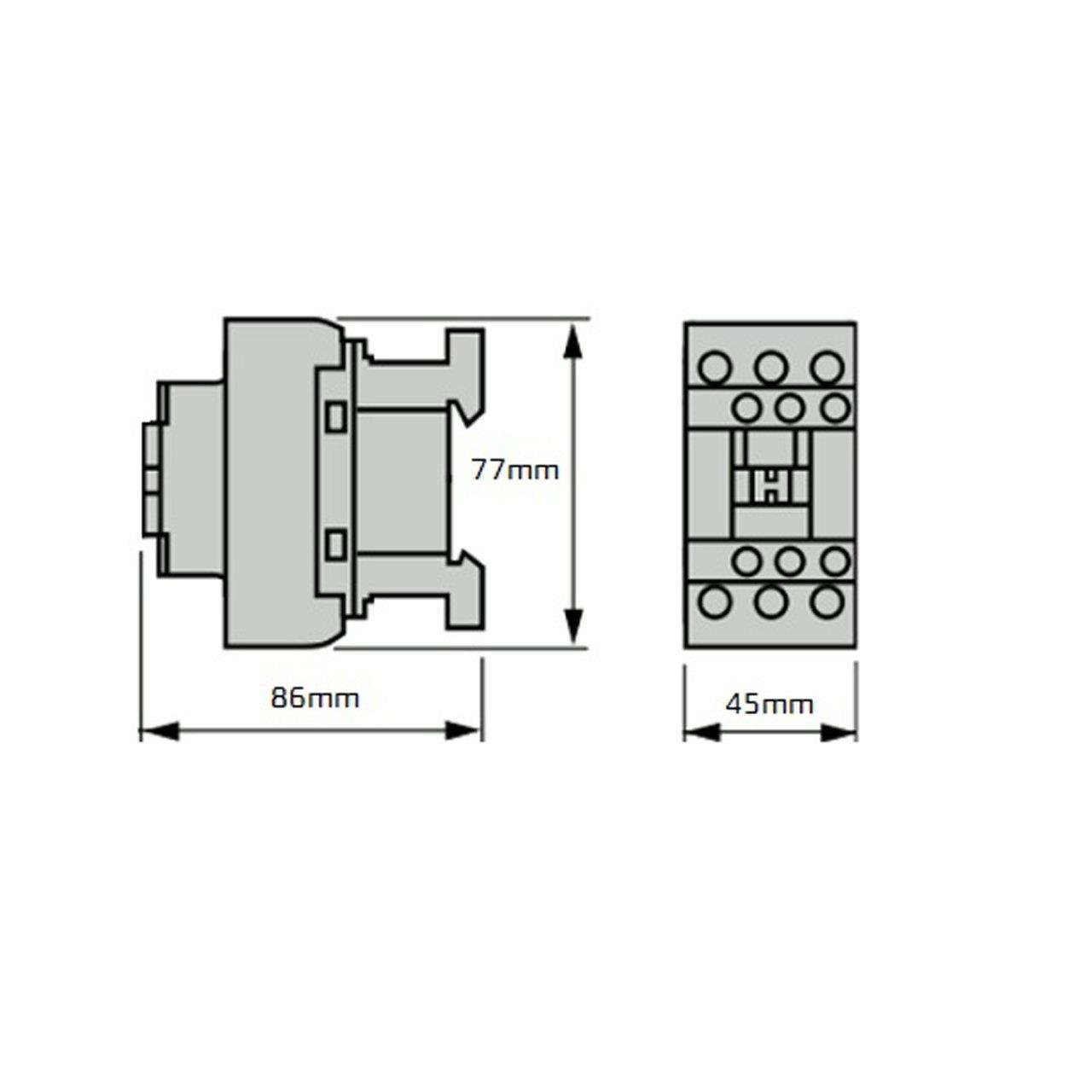 LC1D32M7 32A (15 KW) 220VAC Bobinli Trifaze Güç Kontaktörü