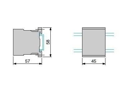 LC1K1210M7 12 A (5,5 KW) 220 V AC Bobinli 1 NO Mini Kontaktör