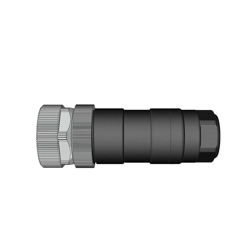 M12 D Code 5 Pin Dişi Düz Konnektör - Velledq M12-DF05T