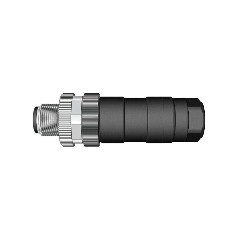 M12 D Code 5 Pin Erkek Düz Konnektör - Velledq M12-DM05T