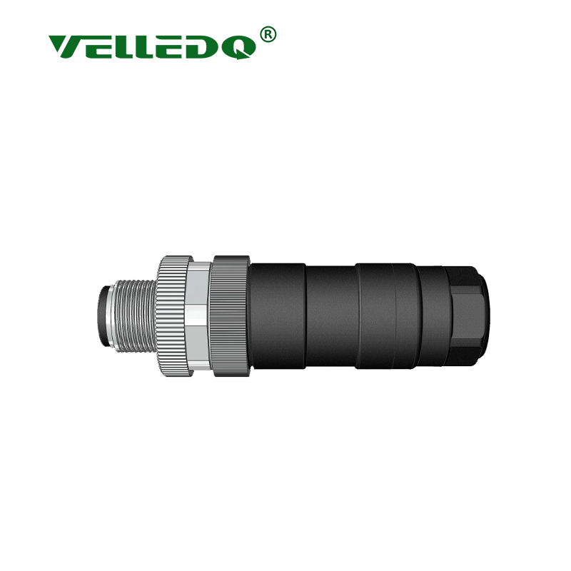 M12-M03T - M12 3 Pin Erkek Düz Konnektör - Velledq