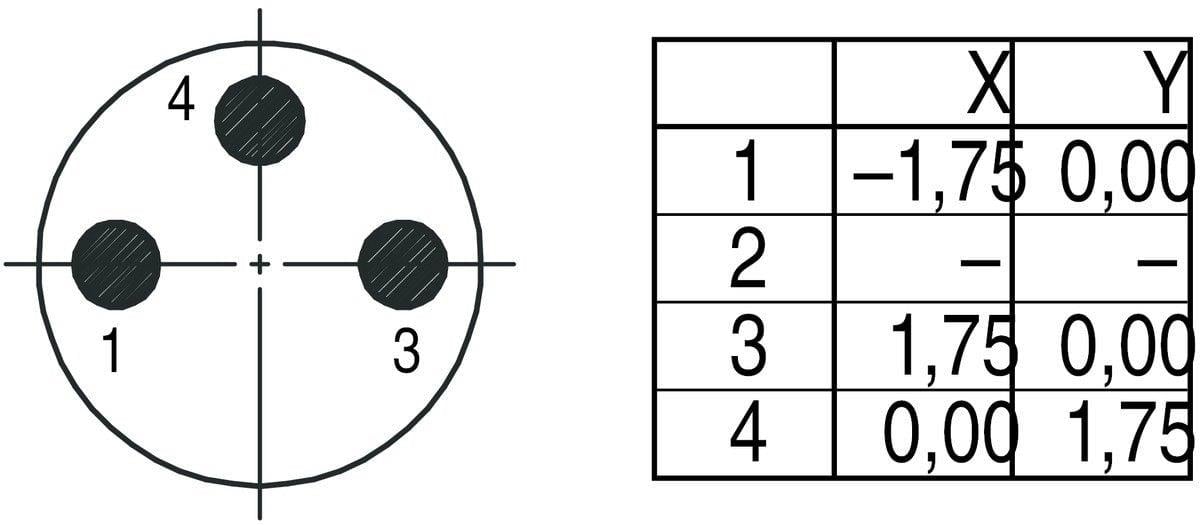 M8 3 Pinli Erkek Konnektör, Binder 99337910003