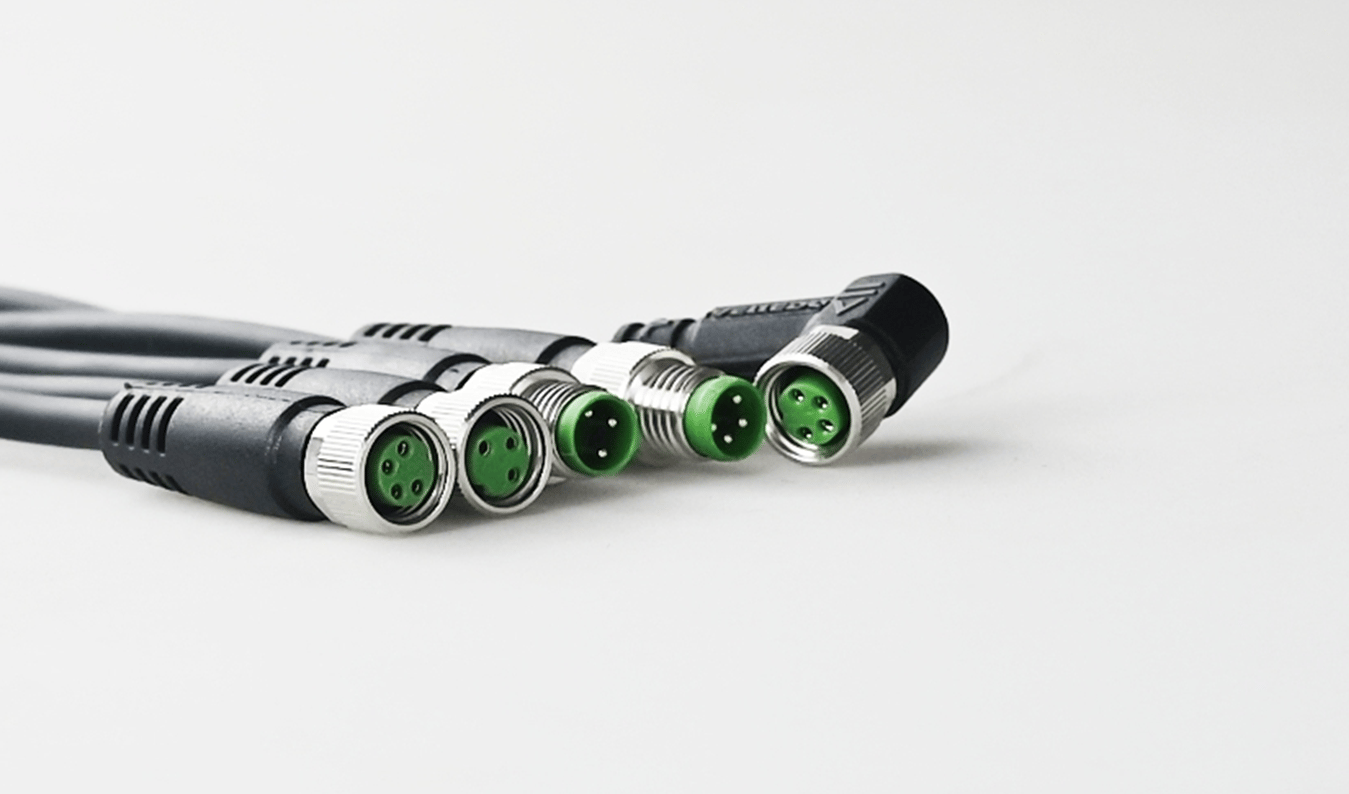 M8 4 Pin Dişi 90° Açılı 5 Mt. Kablolu Konnektör - Sensör Kablosu Velledq M8-F04S-5.0PVC/BK