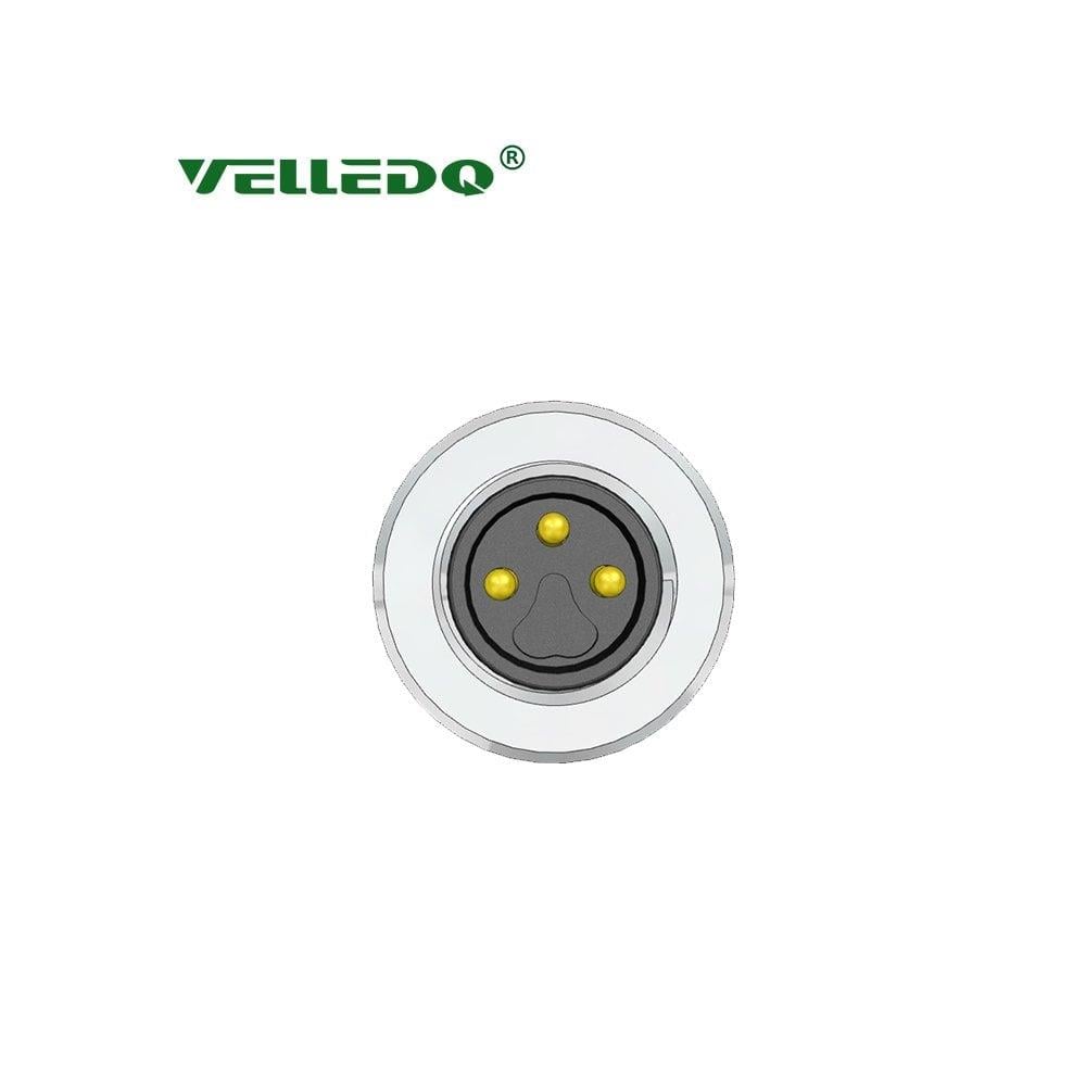 M8-F03T - M8 3 Pin Dişi Düz Konnektör - Velledq