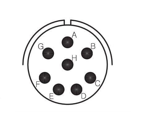 MS3102A 20-7S Askeri Konnektör 8 Pin Dişi Maojwei