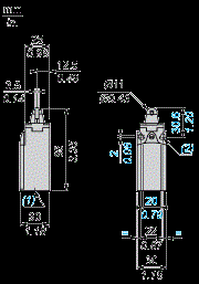 XCKN2102P20 Nihayet Şalteri Optimum Plastik