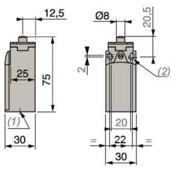 XCKN2110P20 Nihayet Şalteri Optimum Plastik