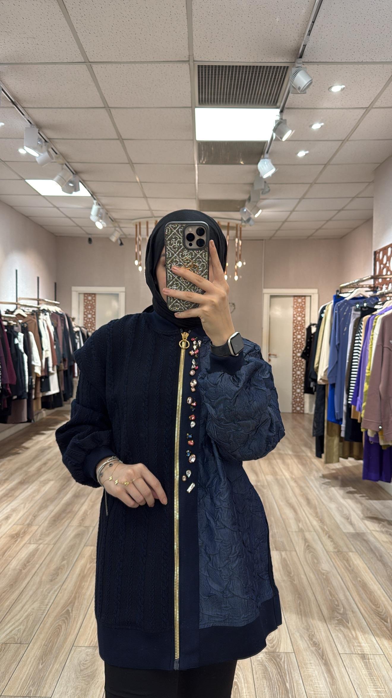 Brokar Kumaş Mixli Ceket