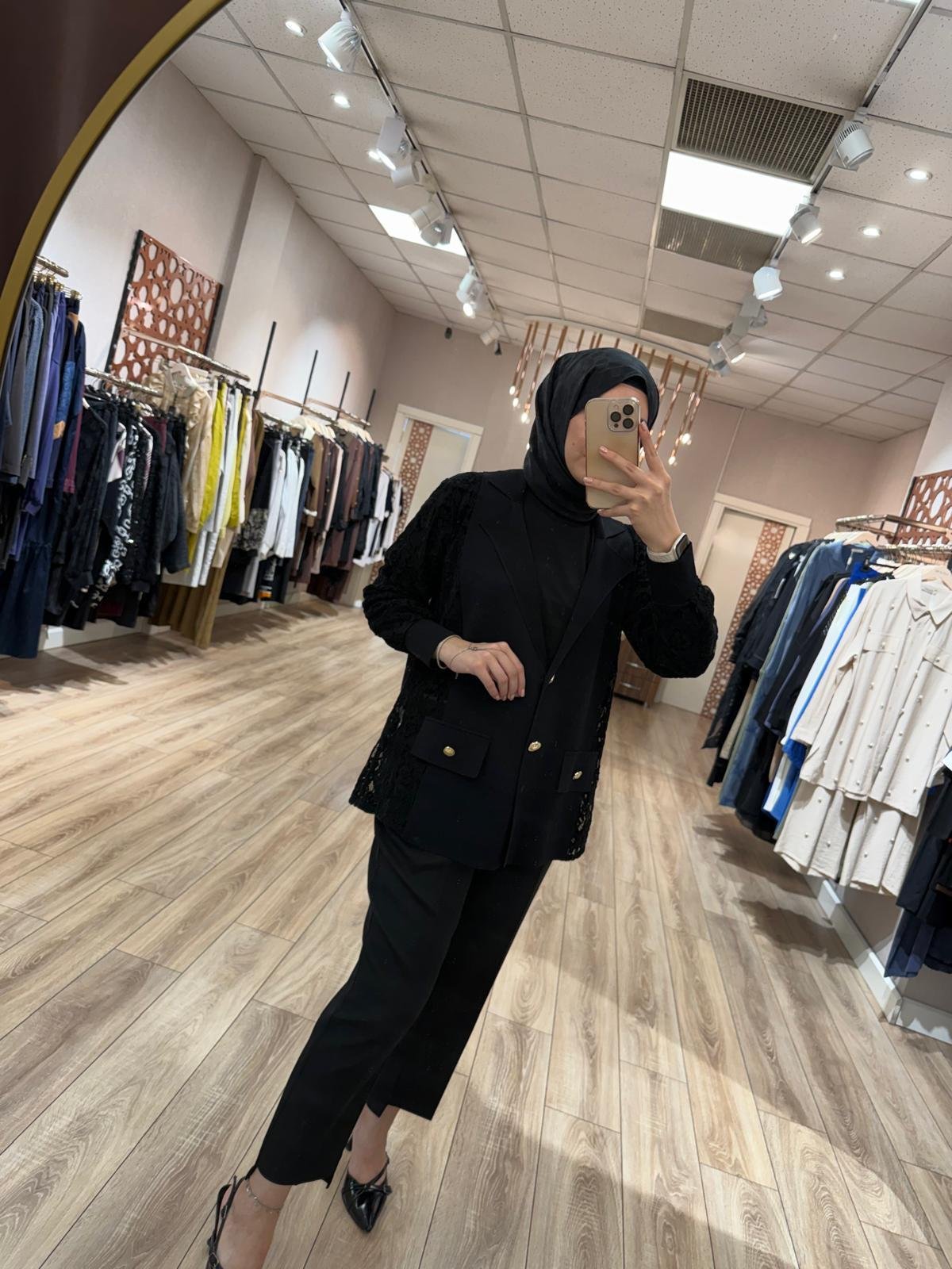 Ghisa Dantel Kumaş Ceket 