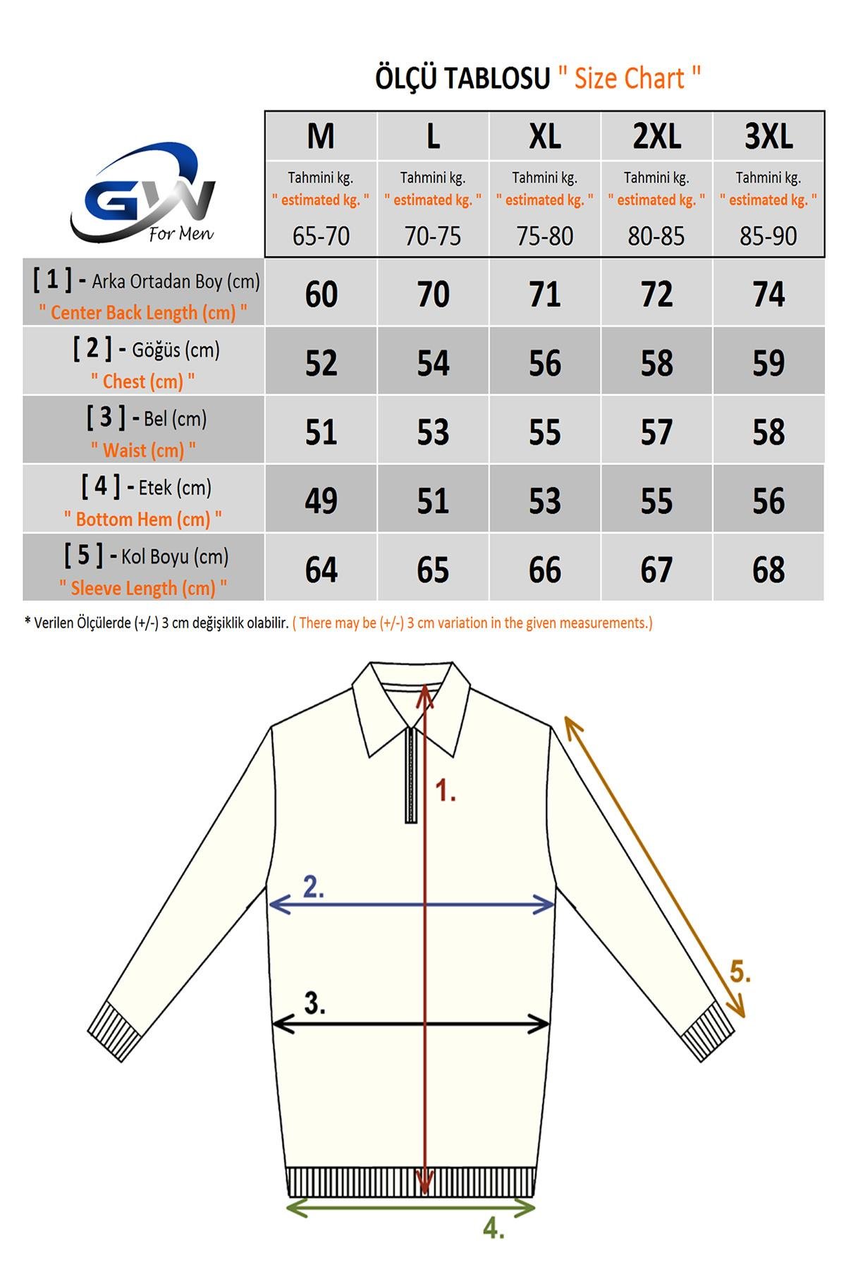ASAU Erkek Dokulu Jakar Slim Fit Polo Yaka Fermuarlı Uzun Kollu Triko Kazak