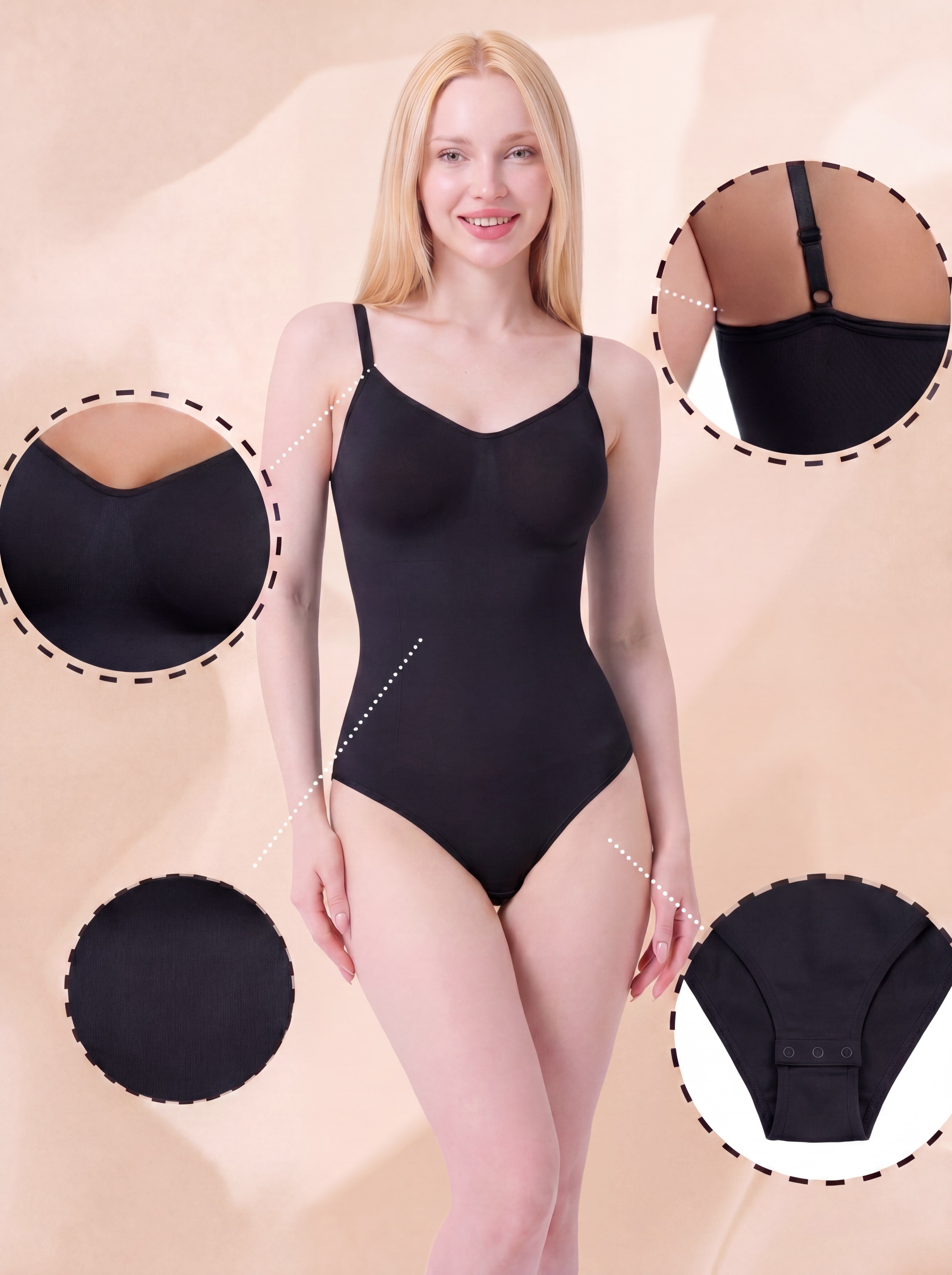 Siyah Zıbın Korse Çıtçıtlı Body 2 Beden İncelten Toparlayıcı Push Up Etkili