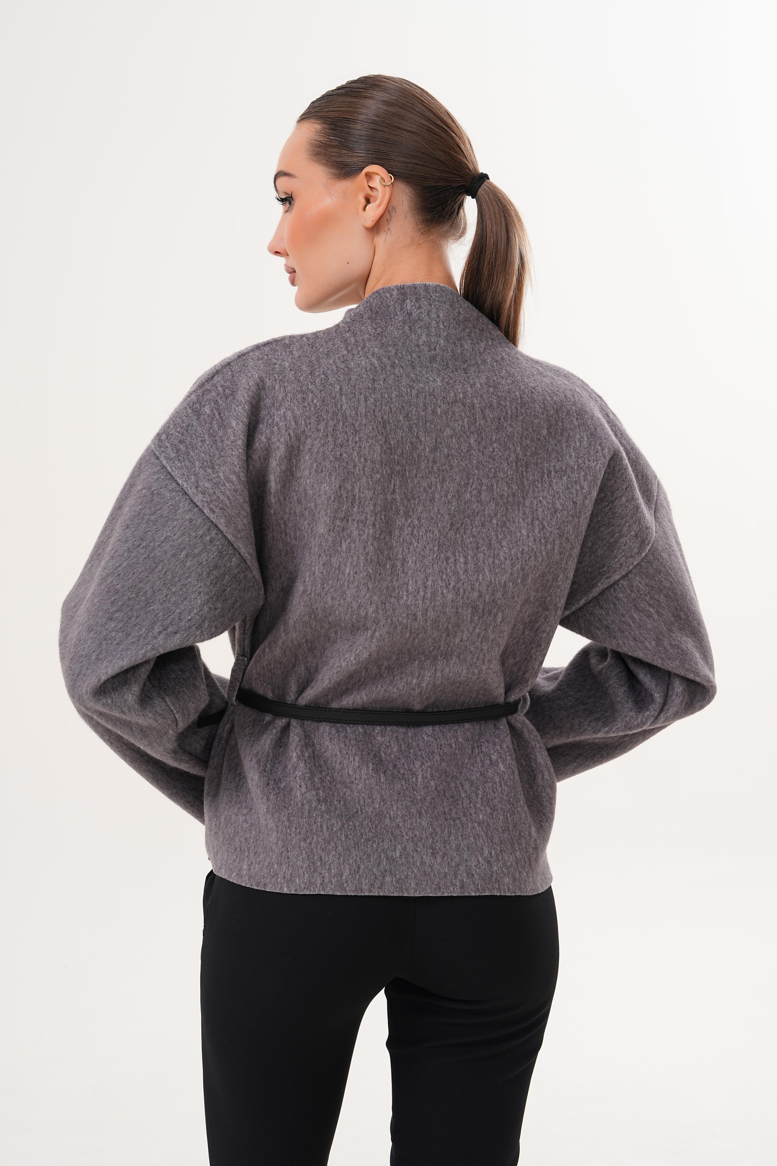 Kuşak Detaylı Minimalist Modern Blazer Ceket