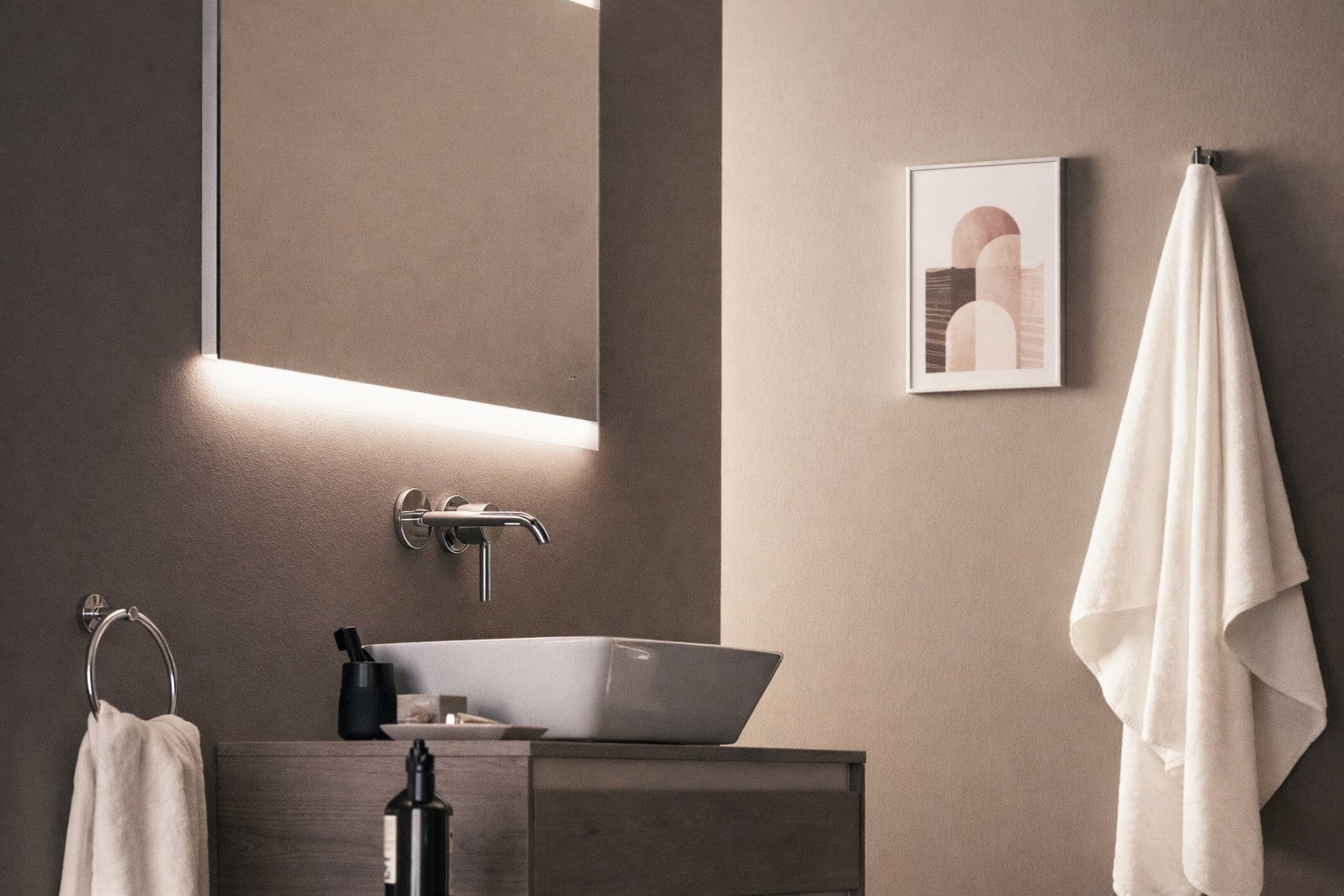A6938AA Ceraline Ankastre Lavabo Bataryası-Chrome-KIT2