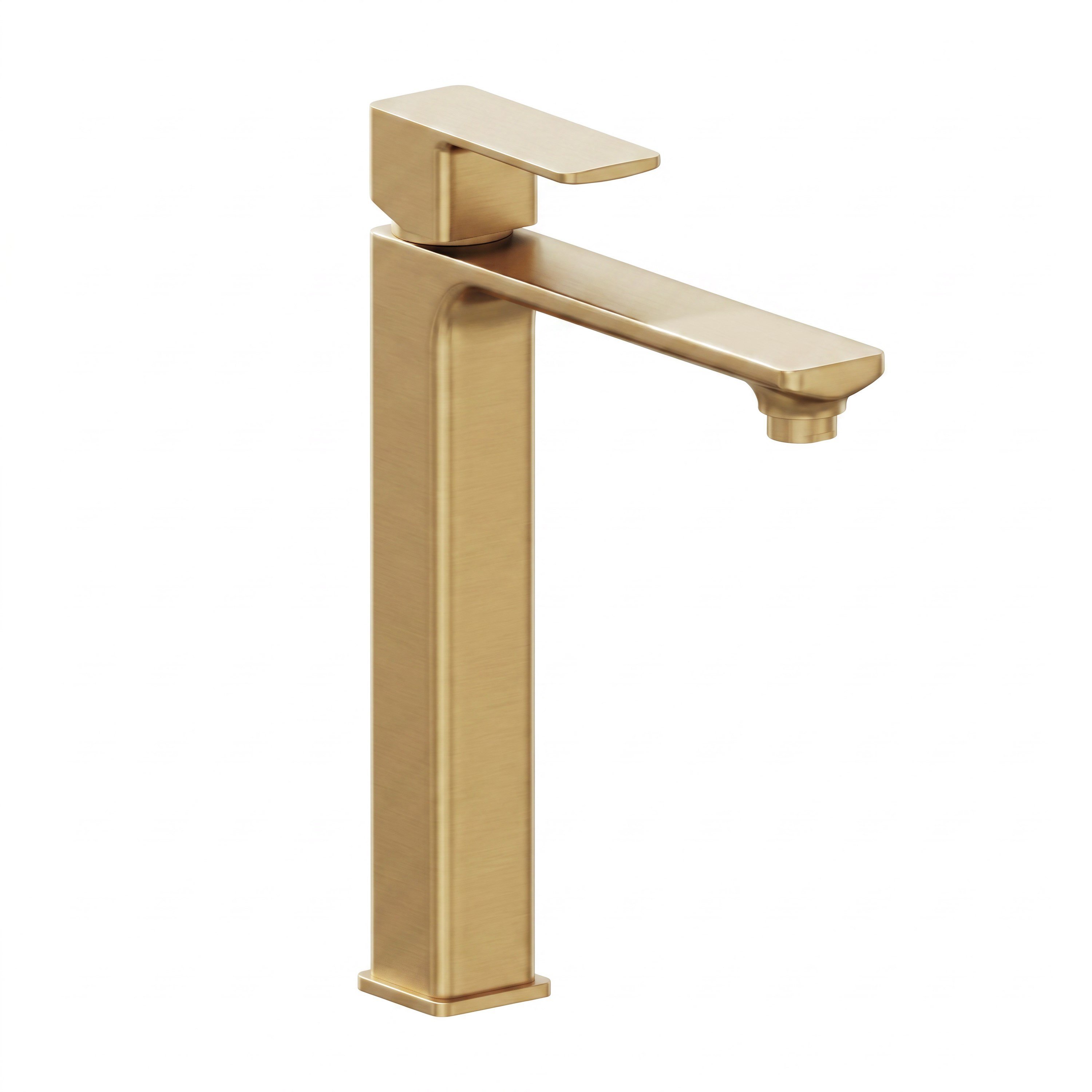 Adell Bloc Uzun Lavabo Bataryası Mat Altın Fırçalı (Brushed Gold) Modern Lavabo Musluğu | 159401518
