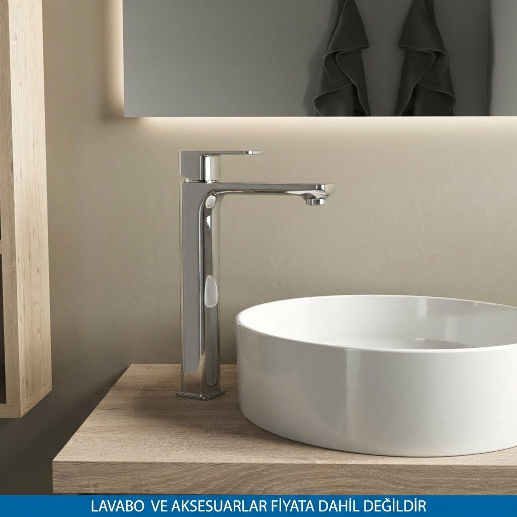 Adell Bloc Uzun Lavabo Bataryası -Parlak Krom-15940151