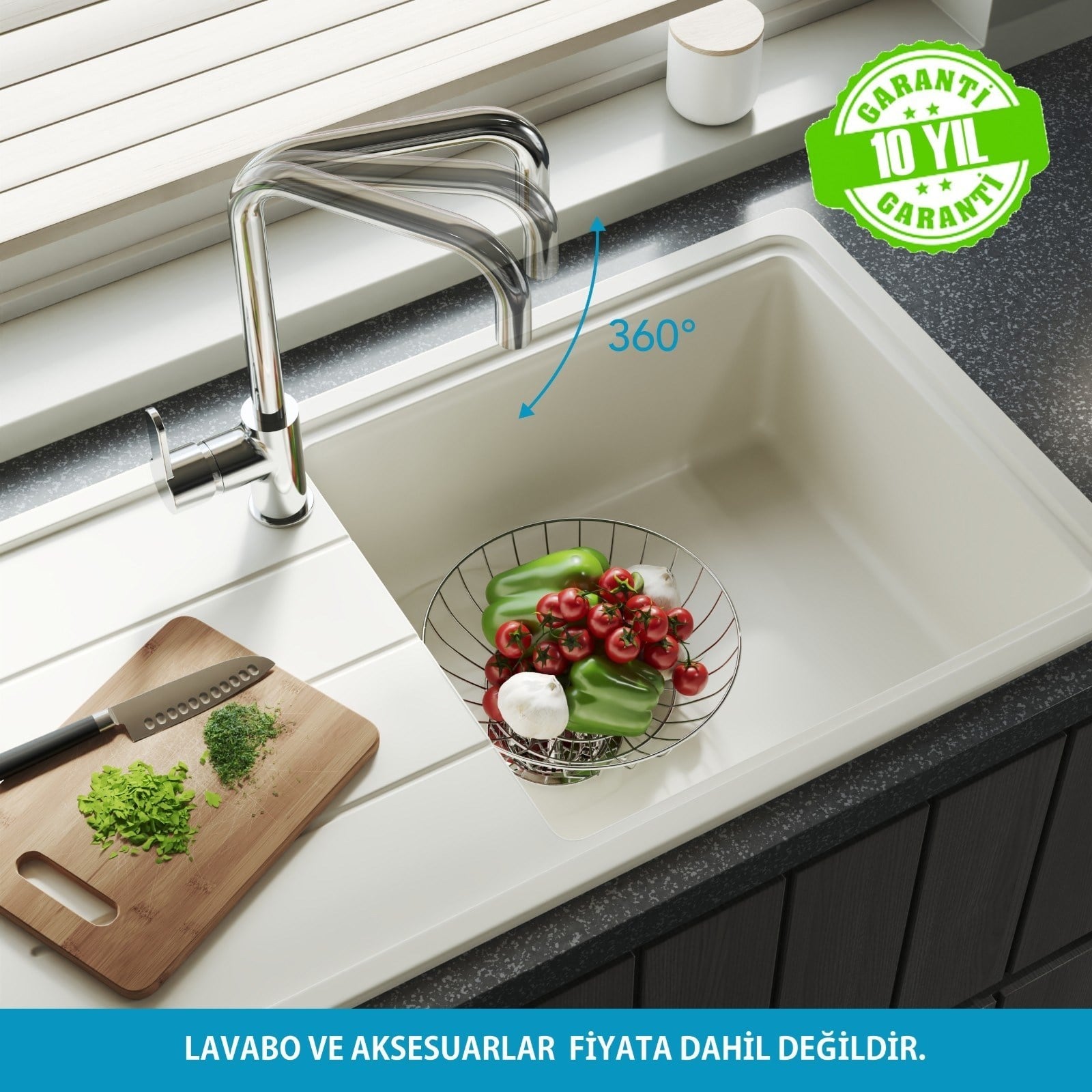 Adell Lento Mutfak Bataryası - Parlak Krom 15492331