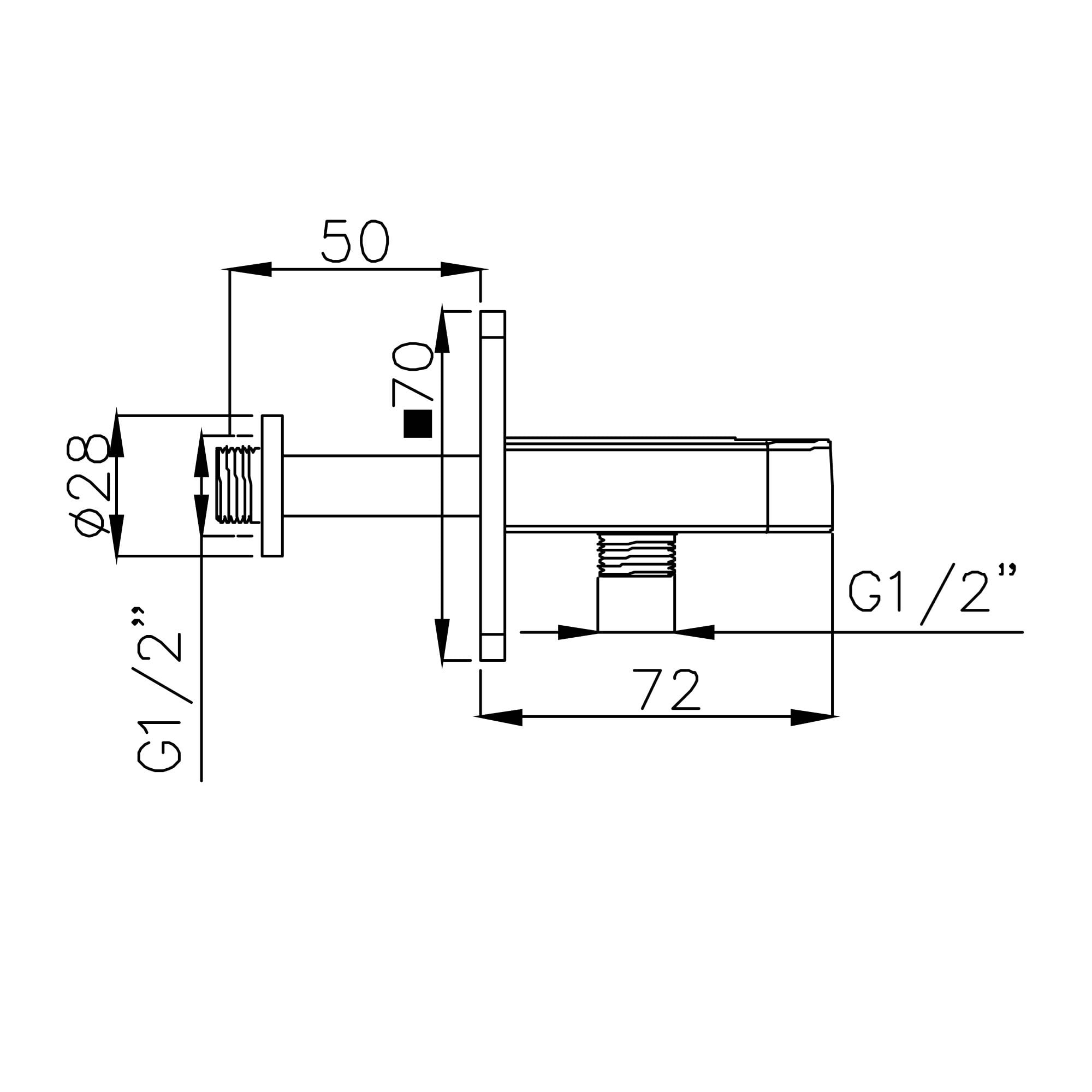 Adell Sigma Ankastre Duş Dirseği Krom Duvardan , Hortum Bağlantılı , Parlak Krom | 15380851