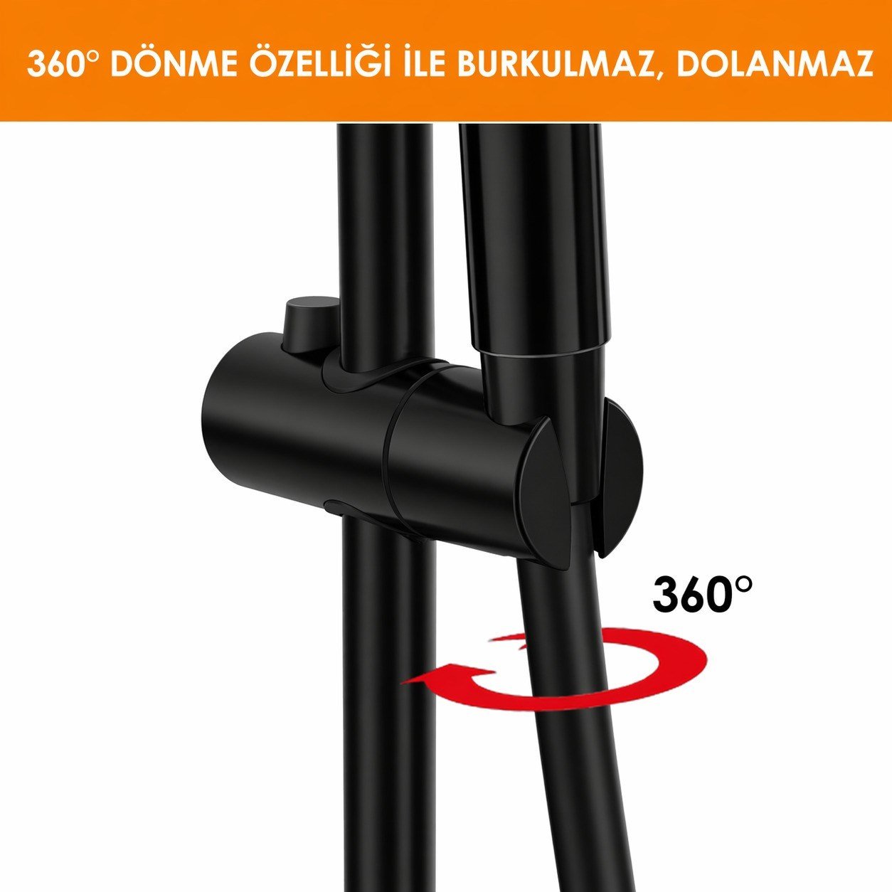 Adell Utra Flex Duş Hortumu -Siyah - 150 cm.(1/2-1/2) | 157570124