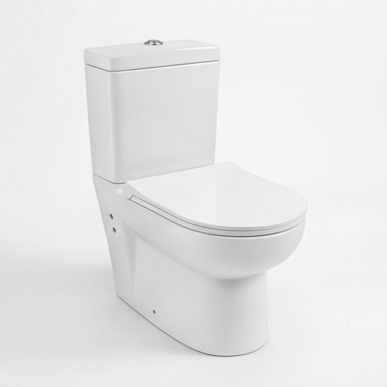 Alvit Safran Duvara Sıfır Klozet Seti 63 cm – Alttan/Arkadan Çıkışlı – Rezervuar + Kapak Dahil – Parlak Beyaz | QRS.36.04.03.03