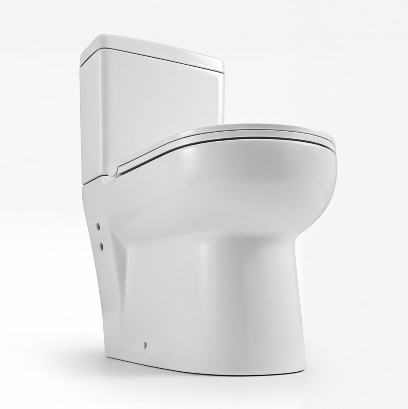 Alvit Safran Duvara Sıfır Klozet Seti 63 cm – Alttan/Arkadan Çıkışlı – Rezervuar + Kapak Dahil – Parlak Beyaz | QRS.36.04.03.03