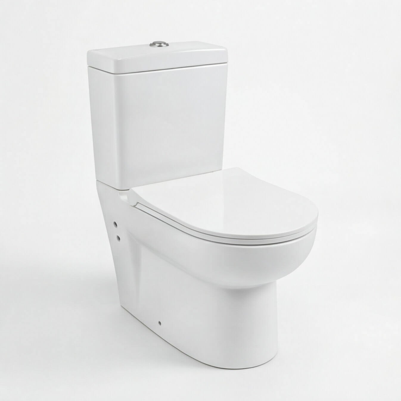 Alvit Safran Duvara Sıfır Klozet Seti 63 cm – Alttan/Arkadan Çıkışlı – Rezervuar + Kapak Dahil – Parlak Beyaz | QRS.36.04.03.03