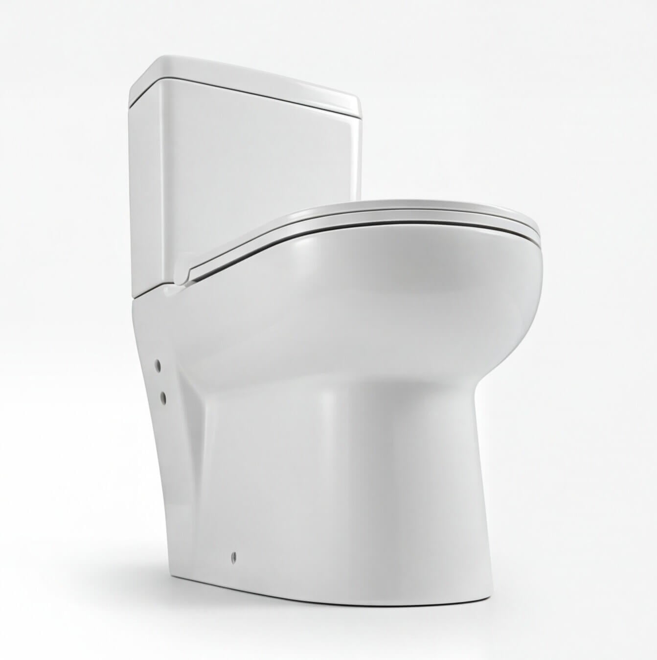 Alvit Safran Duvara Sıfır Klozet Seti 63 cm – Alttan/Arkadan Çıkışlı – Rezervuar + Kapak Dahil – Parlak Beyaz | QRS.36.04.03.03
