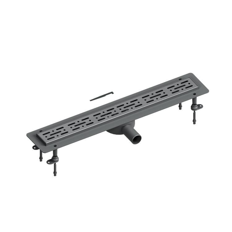 Aqua Bagno Basic 1.0 Duş Kanalı 40 cm Yan Çıkışlı - Membran İzalasyonlu-Paslanmaz - Koku Önleyicili 