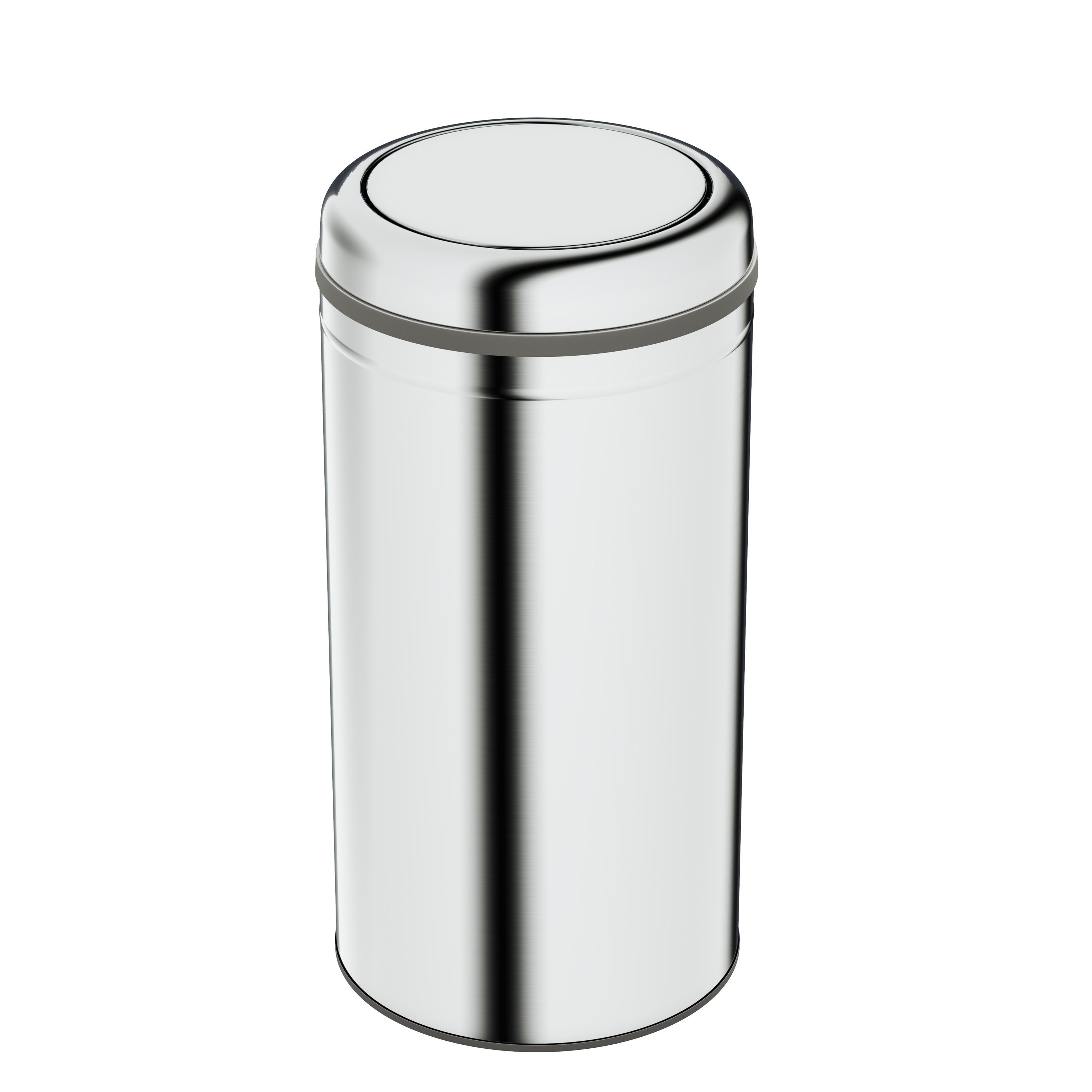 Aqua Bagno Basic Çöp Kovası - Sallanır Pratik Kapaklı - 45 L - Parlak Krom - 35.99.57.08.01