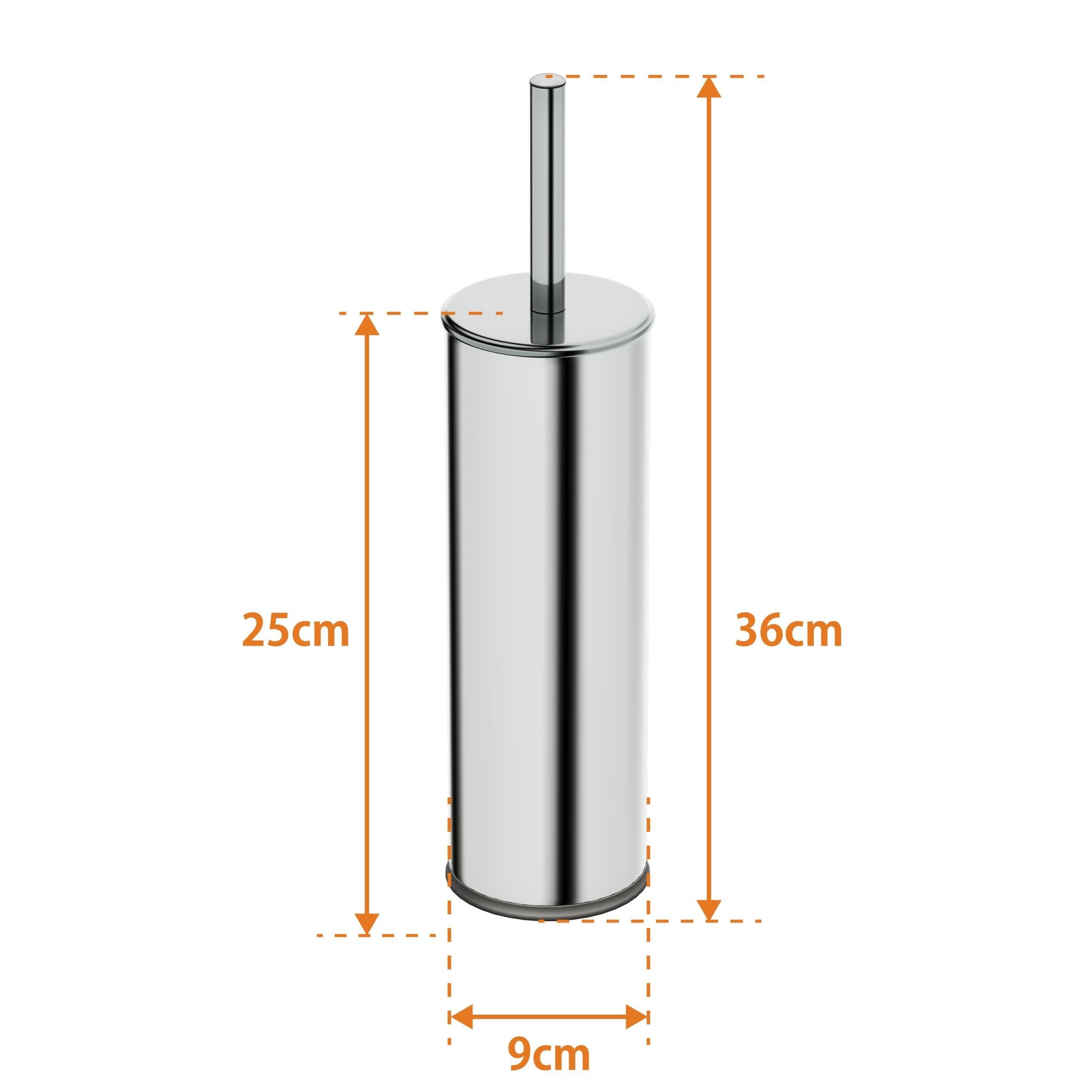 Aqua Bagno Basic Klozet ve Tuvalet Fırçası, Parlak Krom Paslanmaz | 35.99.55.01.01