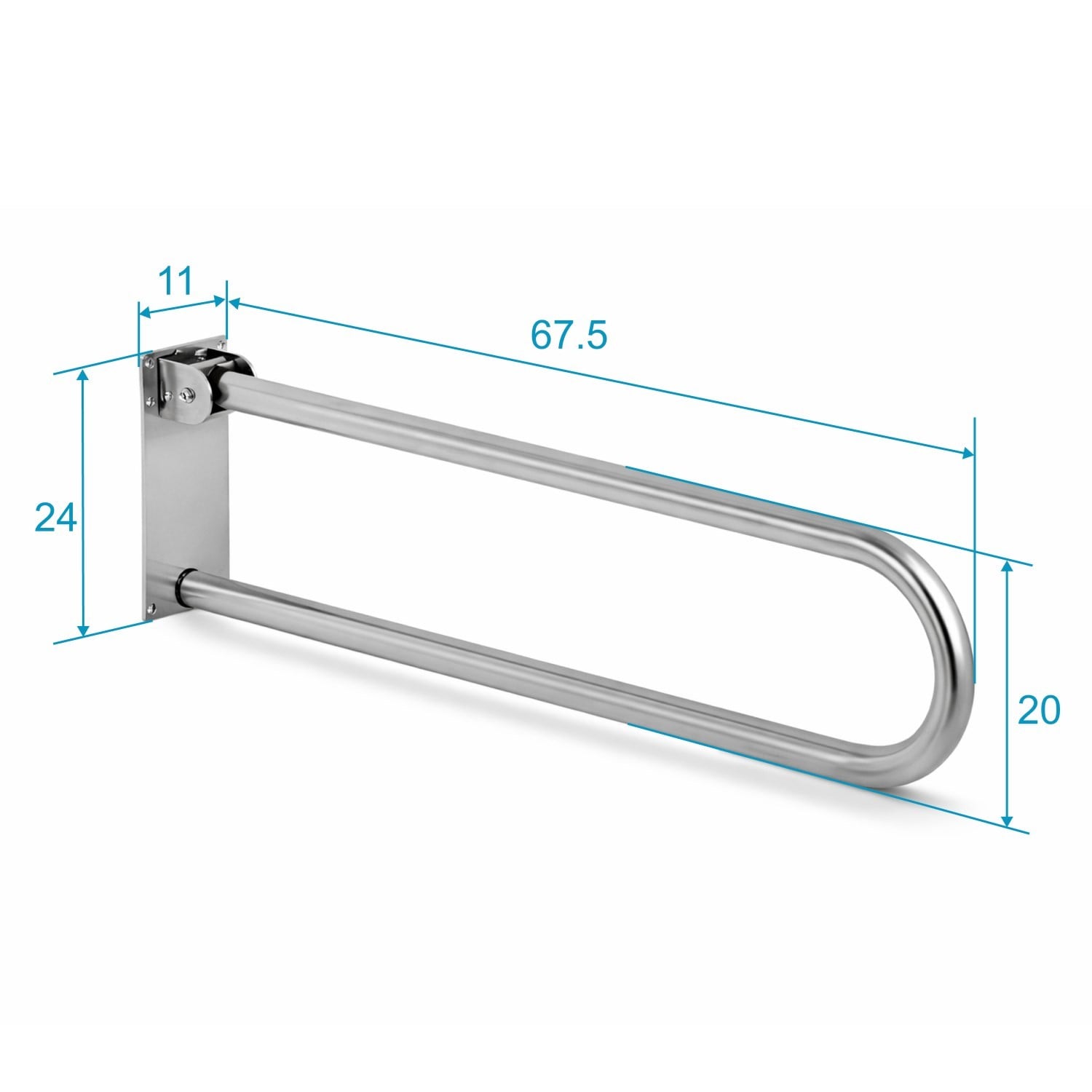 Aqua Bagno Basic Mafsallı Engelli Tutunma Barı – Paslanmaz Çelik 35.90.91.02.01