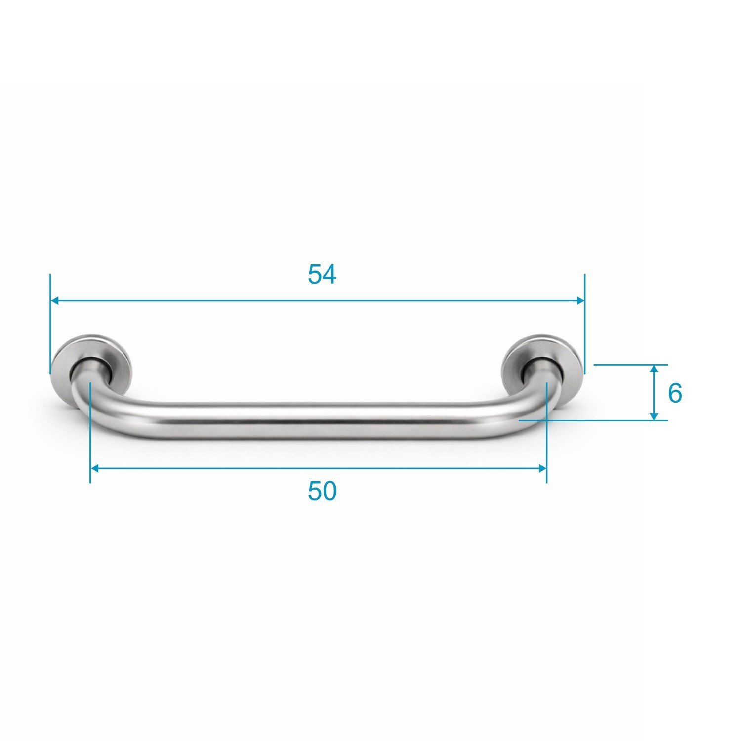 Aqua Bagno Basic Tutunma Barı 50 cm Paslanmaz Çelik 32 mm Banyo Engelli Tutamağı