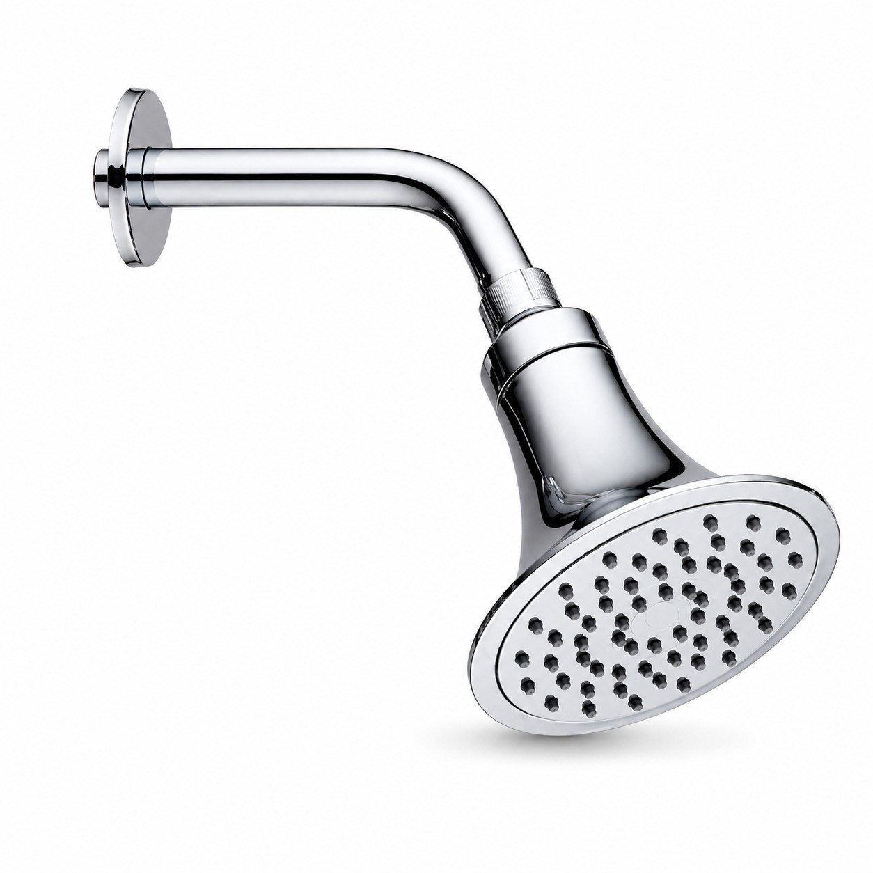 Aqua Bagno Largo Tepe Duş Başlığı 12,5 cm Duvar Tipi Duş Kolu Seti Krom | 80.03.04.01.01