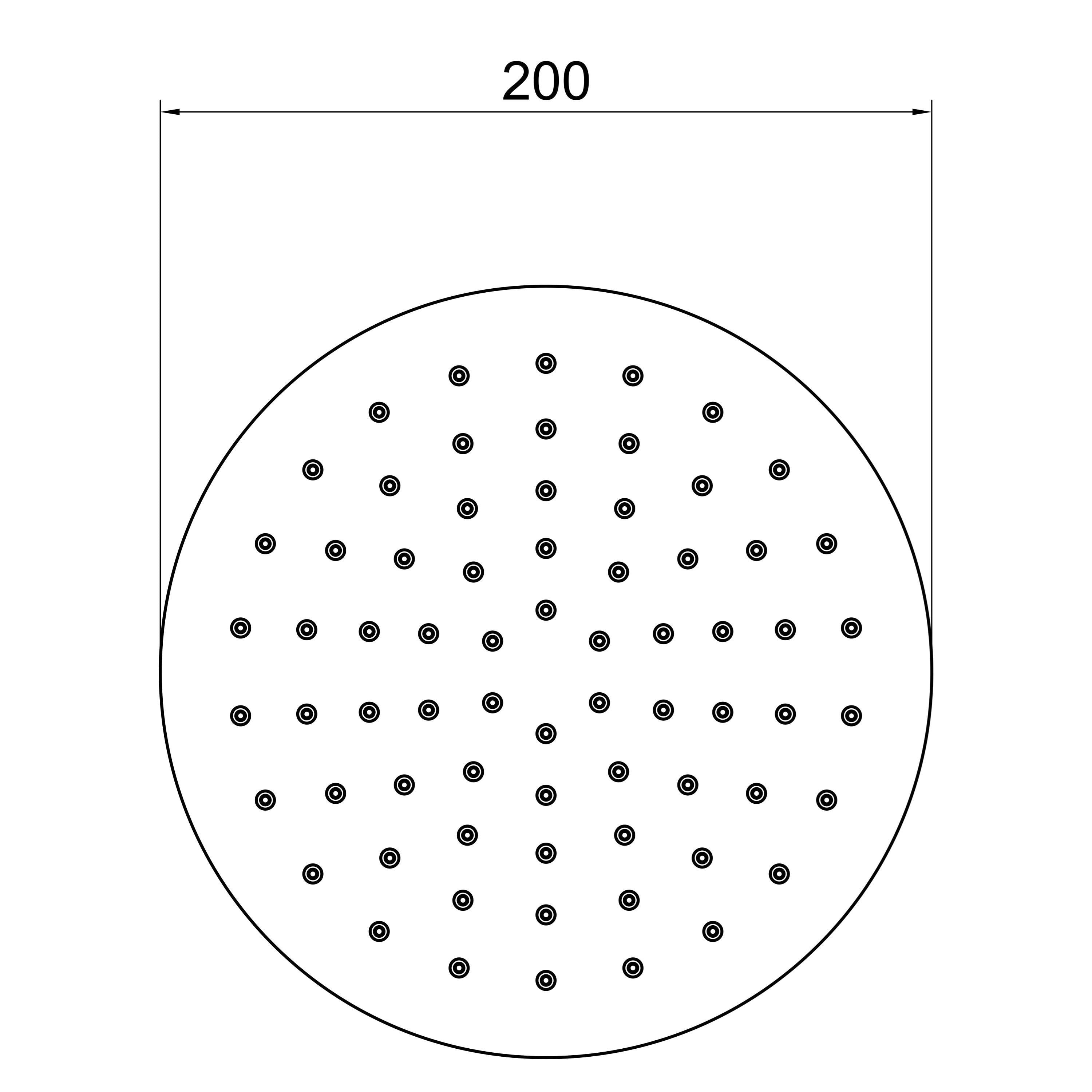Aqua Bagno Largo Tepe Duşu, Paslanmaz Krom, 20x20 cm | 30.30.77.01.04