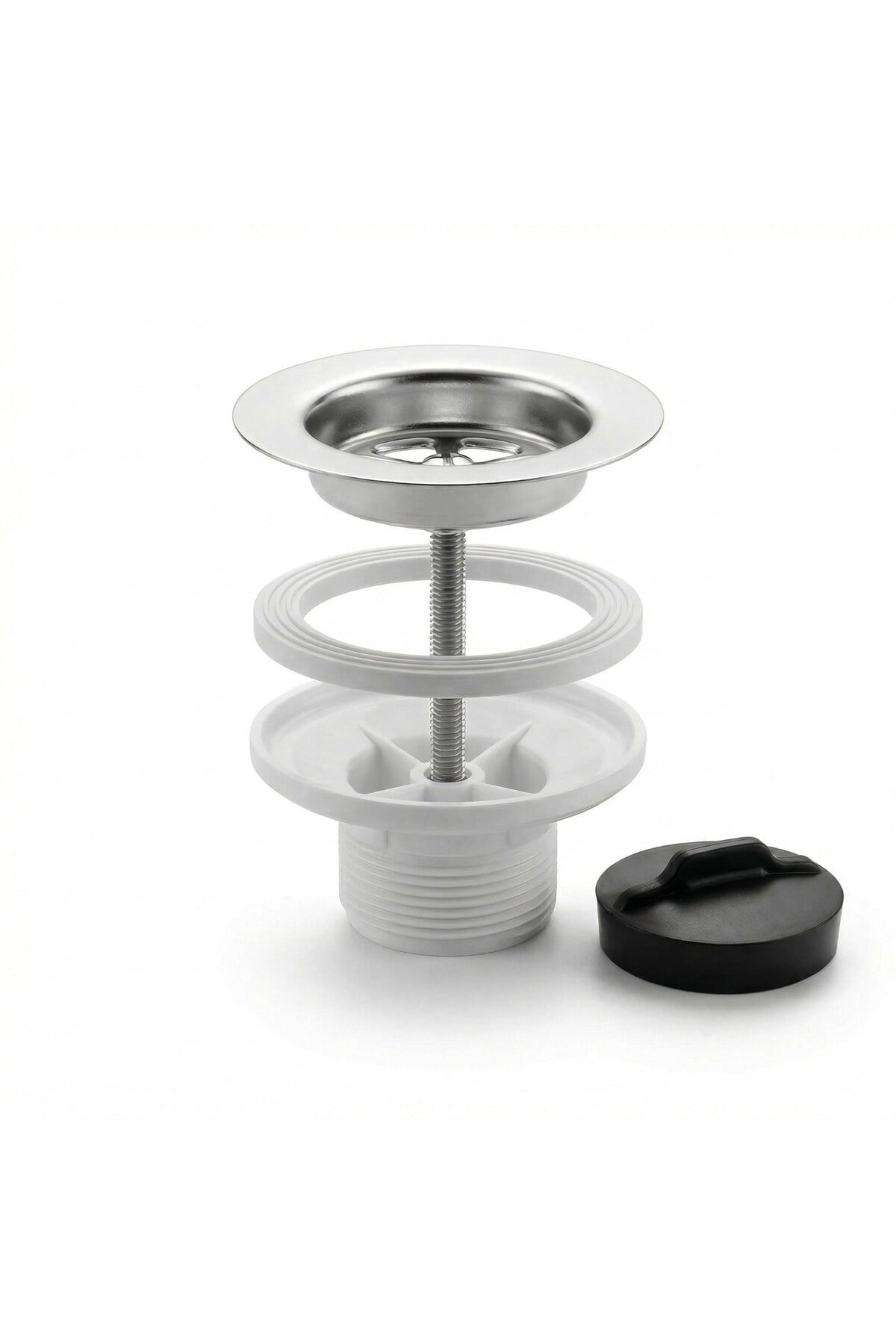 Aqua Bagno Lavabo Sifon Süzgeci Kafa Takımı - Paslanmaz Krom-90.99.60.07